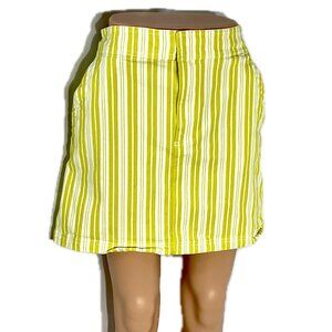 Loft Size 4 Yellow and White Stripe 17" Long Skirt Womens